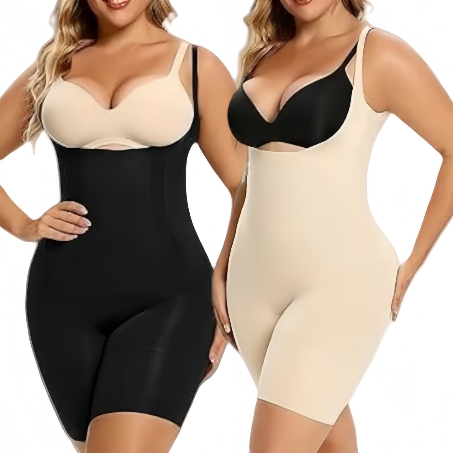 Seamless One-Piece Shapewear Body Shaper with Breast Support, Slimming Corset, Tight-Fitting Tummy Control Bodysuit